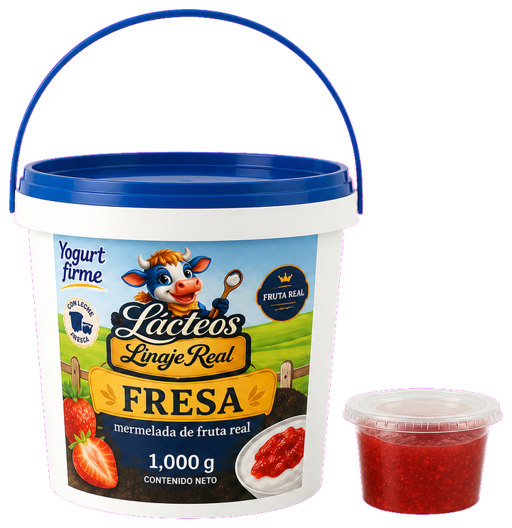 Presentación familiar de un kilogramo de yogurt firme Lácteos Linaje Real